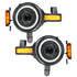 ORACLE Lighting Oculus Amber/White Switchback Bi-LED Projector Headlights for 2021+ Ford Bronco 5886-023