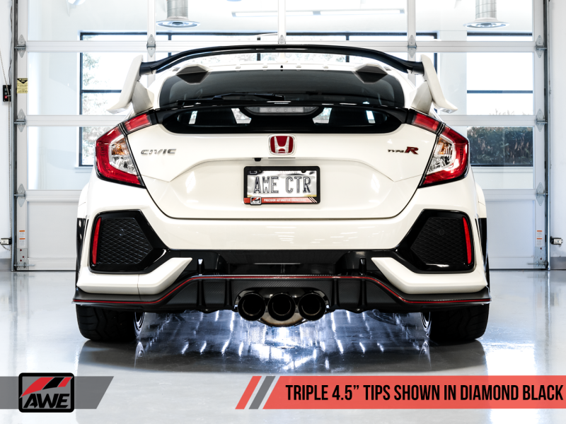 AWE Tuning Touring Edition Exhaust w/Front & Mid Pipe Diamond Blk Tips for Honda Civic 3015-43000