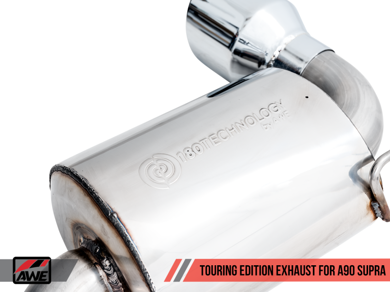 AWE Tuning Resonated Touring Edition Exhaust w/5" Chrome Silver Tips For 2020 Toyota Supra A90 3015-32118