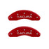 MGP 4 Caliper Covers Engraved Front & Rear Acura Red finish silver ch