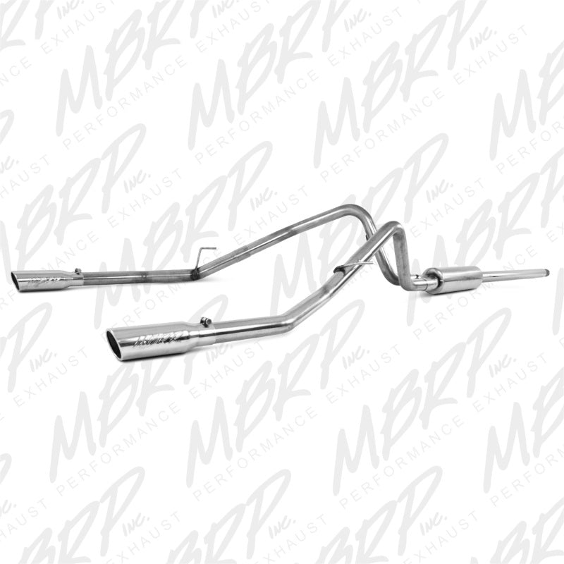 MBRP 2.5" Cat Back, Dual Split Rear, T409 SS, 04-08 Ford F150 4.6/5.4L EC/CC-SB S5202409