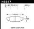 Hawk 08 WRX Rear HP+ Street Brake Pads