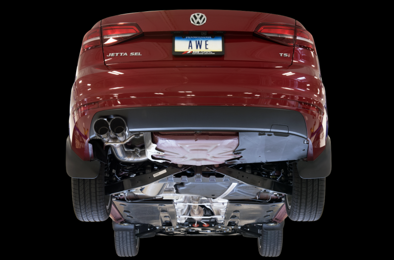 AWE Tuning Track Edition Exhaust - Diamond Black Tips for Mk6 GLI 2.0T - Mk6 Jetta 1.8T 3020-23028