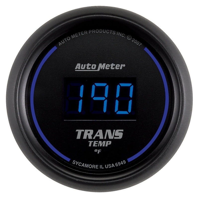 Autometer 2-1/16" 0-340°F Black Cobalt Digital Transmission Temperature Gauge - 6949