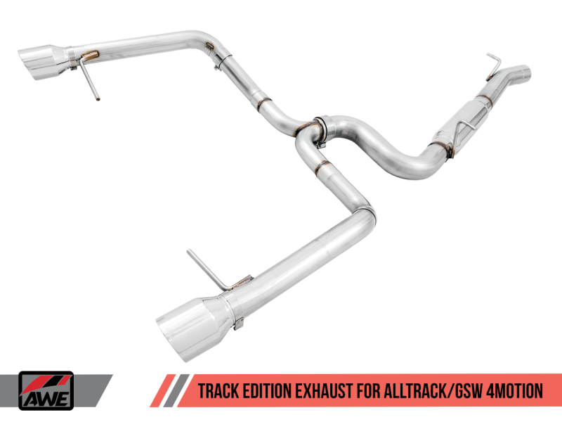 AWE Tuning Track Edition Exhaust Chrome Silver Tips for VW Golf Alltrack /Sportwagen 4Motion 3020-32044