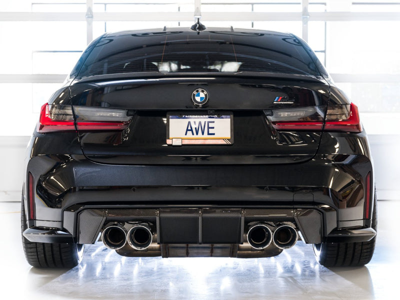 AWE Tuning SwitchPath Catback Exhaust for BMW G8X M3/M4 - Chrome Silver Tips for 3025-43480