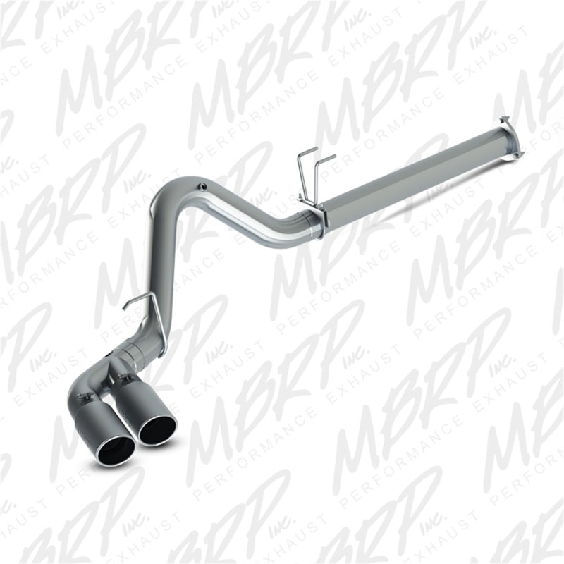 MBRP 4"Filter Back Dual Single Side Exit 5"Tips T409Exhaust For 11-16Ford F250/350/450 6.7L S6288409