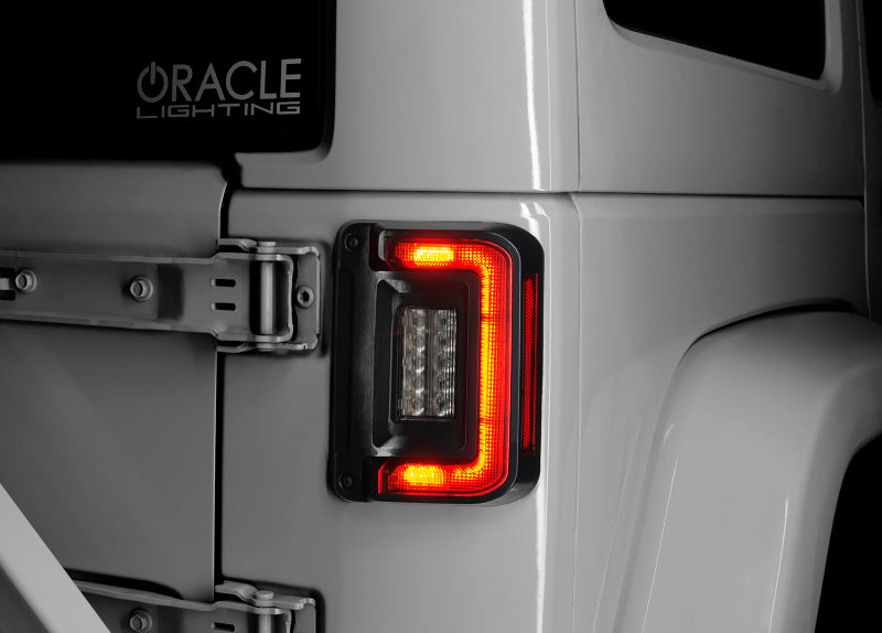 ORACLE Lighting Flush Mount Standard Red LED Tail Lights for 2007-2017 Jeep Wrangler JK 5891-504