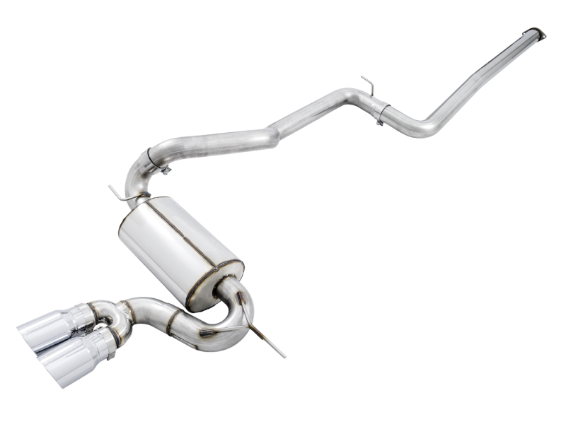 AWE Tuning Non-Resonated Touring Edition Cat-back Exhaust Chrome Silver Tips for Ford Focus ST 3015-32092