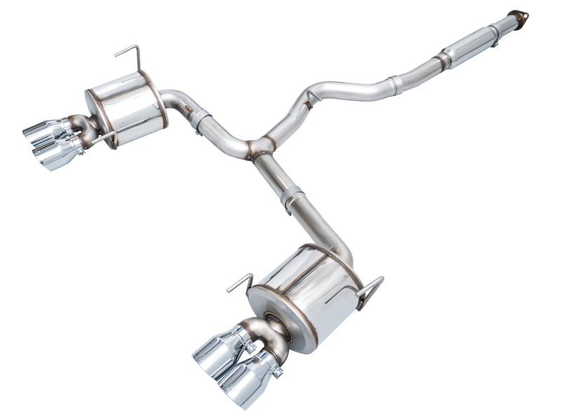 AWE Tuning Touring Edition Exhaust - Chrome Silver Tips for 2022+ VB Subaru WRX 3015-42979