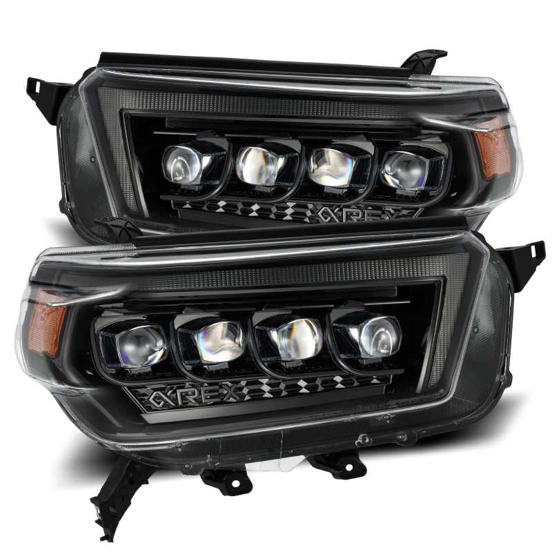 AlphaRex NOVA LED Projector Headlights Plank Style Alpha Black for 10-13 Toyota 4Runner 880758