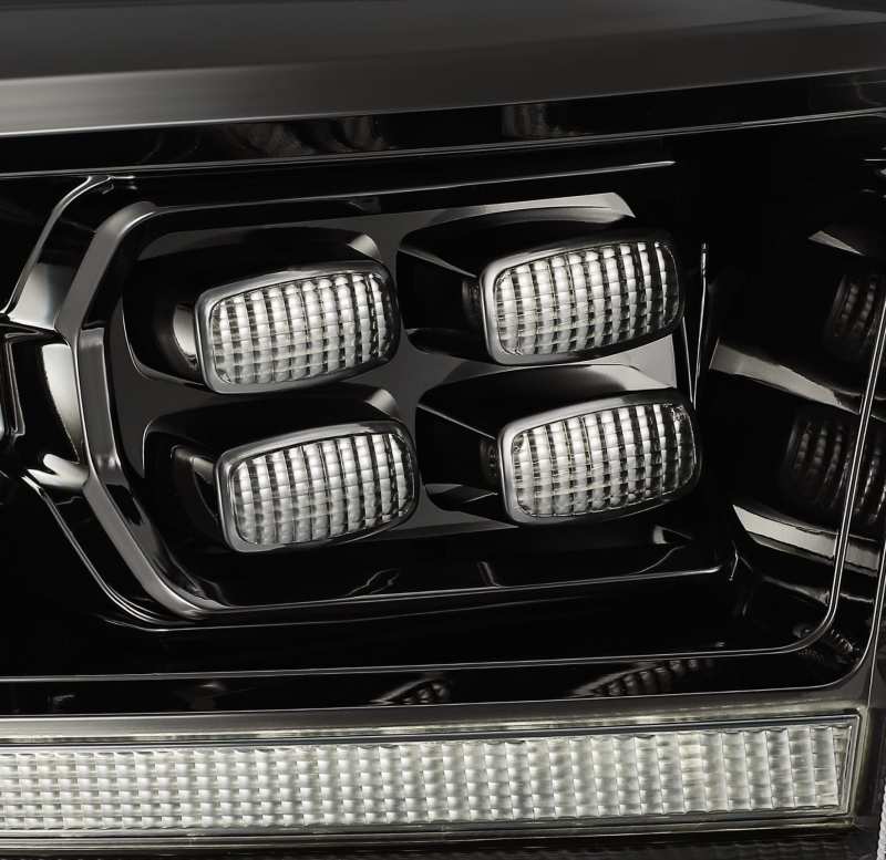 AlphaRex LUXX LED Projector Headlights Plank Style Black for 09-18 Dodge Ram 2500HD 880520
