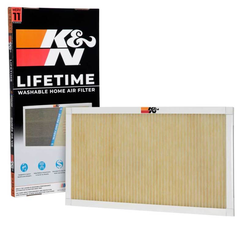 K&N HVAC Home Air Filter, Washable - 14 X 24 X 1, MERV 11 HVC-11424