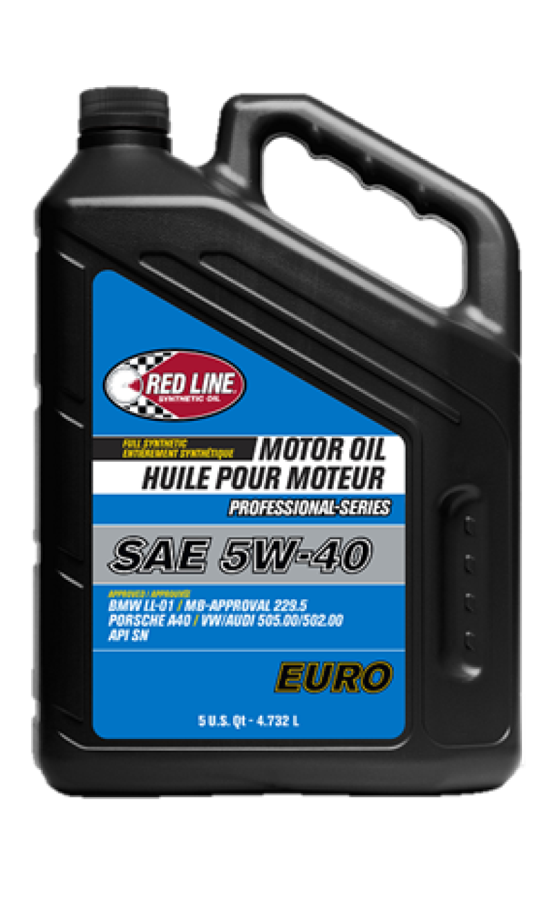 Red Line Professional Series 5W40 Synthetic Euro Motor Oil (Set of 3 x 5 Qt) 12905