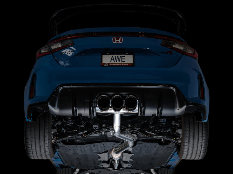 AWE Tuning Track Edition Exhaust w/Triple Diamond Black Tips for 23 Honda Civic Type R 3020-53287