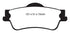 EBC 11+ Chevrolet Caprice 3.6 Redstuff Rear Brake Pads