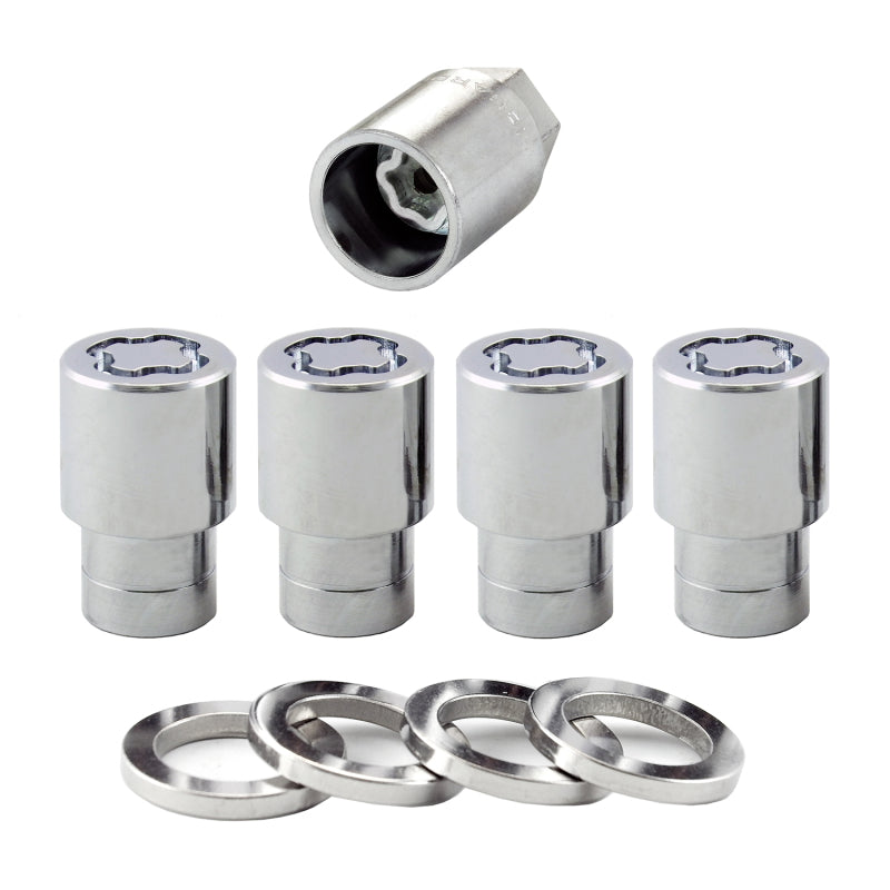 McGard Wheel Lock Nut Set - 4pk. (Reg. Shank Seat) M12X1.5 / 13/16 Hex / 1.38in. Length - Chrome