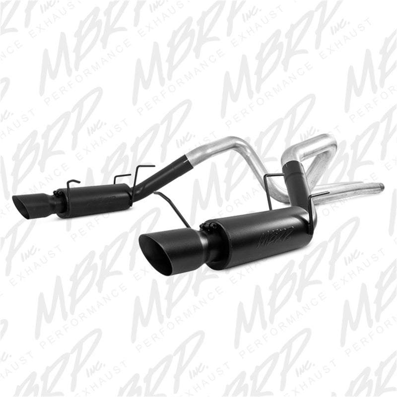 MBRP 3"Cat Back Dual Split Rear Race Version 4" Black Tips For 11-14 Ford Mustang GT 5.0L S7264BLK