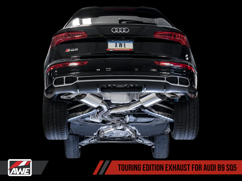 AWE Tuning Touring Edition No Tips Turn Downs Cat-Back Exhaust For Audi B9 SQ5 Resonated 3015-31016