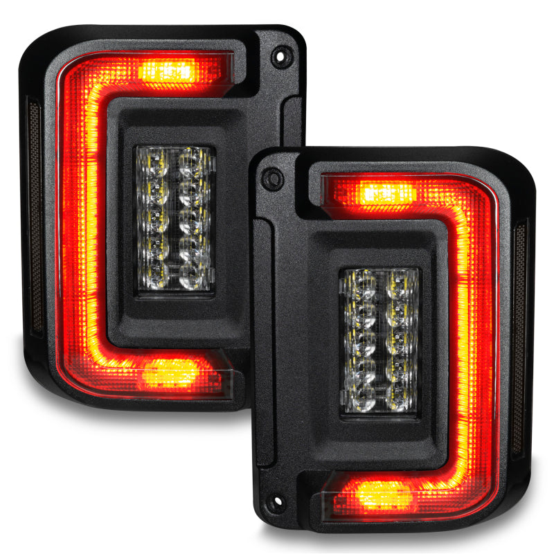 ORACLE Lighting Flush Mount Tinted LED Tail Lights for 07-17 Jeep Wrangler JK 5891-504-T