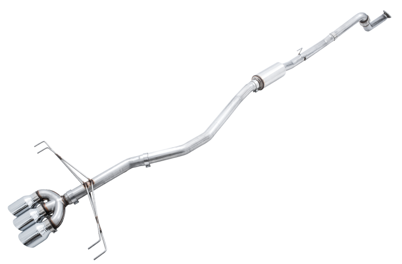 AWE Tuning Track Edition Exhaust w/Front Pipe & Triple Chrome Silver Tips for Honda Civic 3020-52000