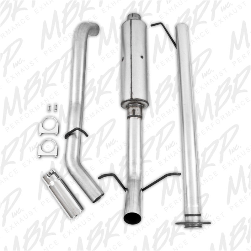 MBRP 3" Cat Back, Single Side AL, 07-08 Chev/GMC 1500 (Next Gen.) CC EC 6'6" bed 4.8/5.3L S5036AL