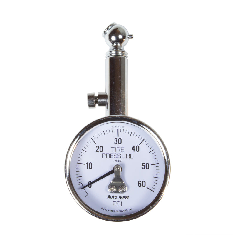 Autometer 60 PSi Peak/Hold Mechanical Tire Pressure Auto Gauge - 2343