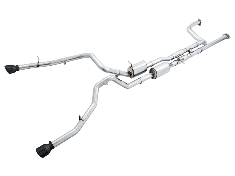 AWE Tuning 0FG Cat-Back Exhaust w/Diamond Black Tips For 2021 RAM 1500 TRX 3015-33005