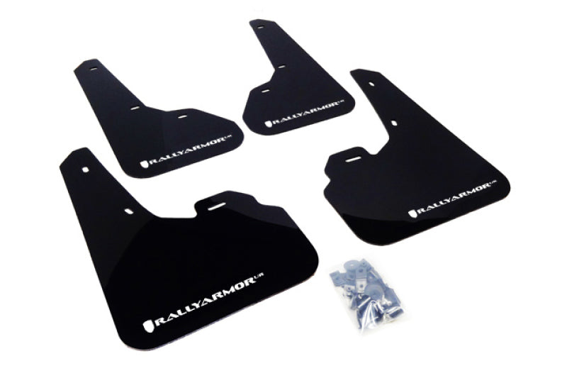 Rally Armor 10-13 Mazda3/Speed3 Black UR Mud Flap w/ White Logo