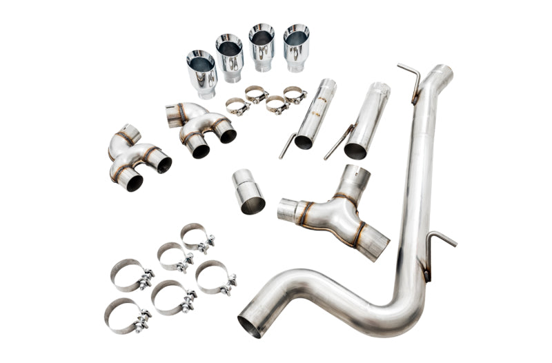 AWE Tuning Track Edition Exhaust for MK7.5 Golf R - Chrome Silver Tips, 102mm 3015-42140