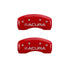 MGP 4 Caliper Covers Engraved Front & Rear Acura Red finish silver ch