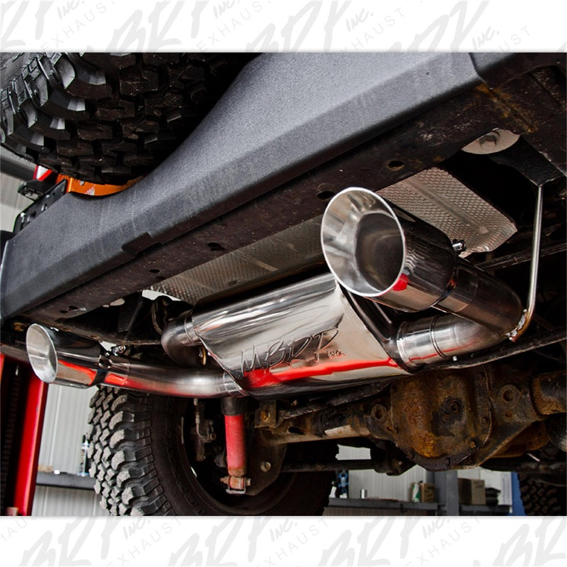 MBRP 2.5"Axle-Back Dual Rear Exit AL Exhaust For 07-18Jeep Wrangler/Rubicon 3.6L/3.8L V6 S5528AL