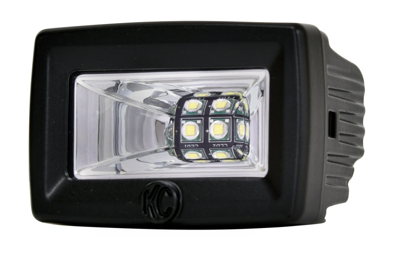 KC HiLiTES C-Series 2in. C2 LED Light 20w Area Flood Beam (Pair Pack System) - Black