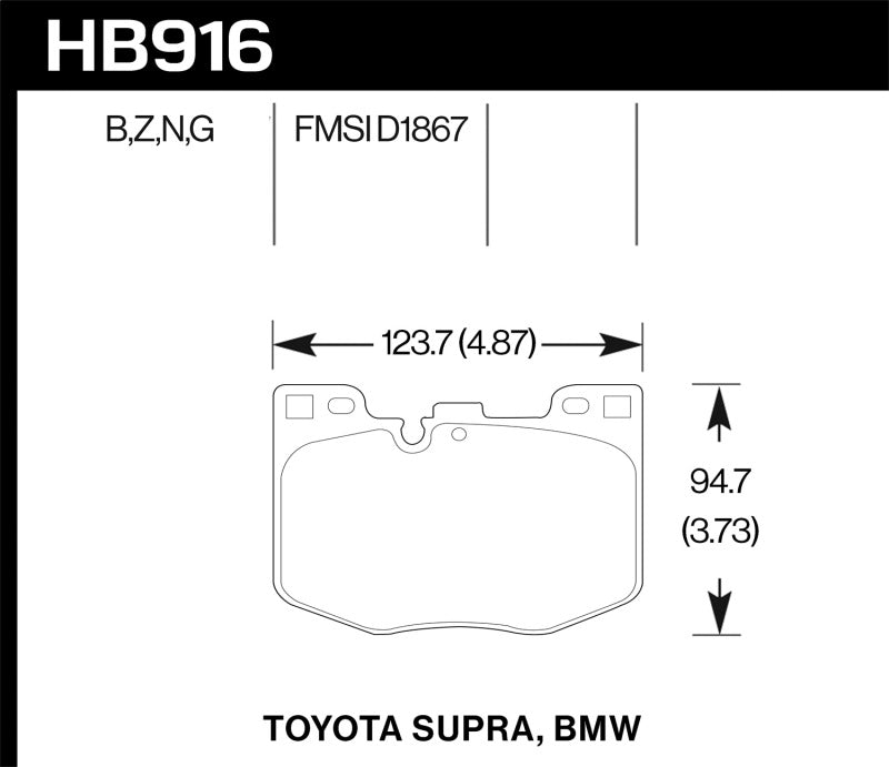 Hawk 2020 Toyota Supra / 19-20 BMW Z4 DTC-60 Front Brake Pads