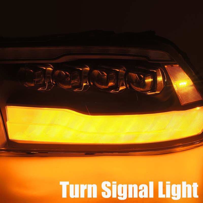 AlphaRex NOVA LED Projector Headlights Plank Style Design Alpha Black 09-18 Dodge Ram 1500HD 880541