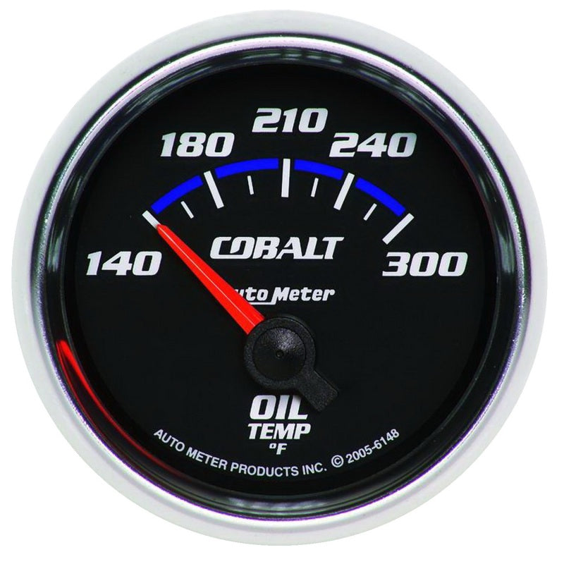 Autometer Cobalt 2-1/6" 140-300°F Air-Core Oil Temperature Gauge - 6148