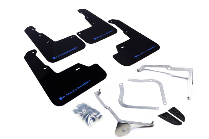 Rally Armor 15-21 Subaru WRX/STI (Sedan ONLY) Black UR Mud Flap w/ Light Blue Logo