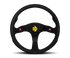 Momo MOD80 Steering Wheel 350 mm - Black Suede/Black Spokes