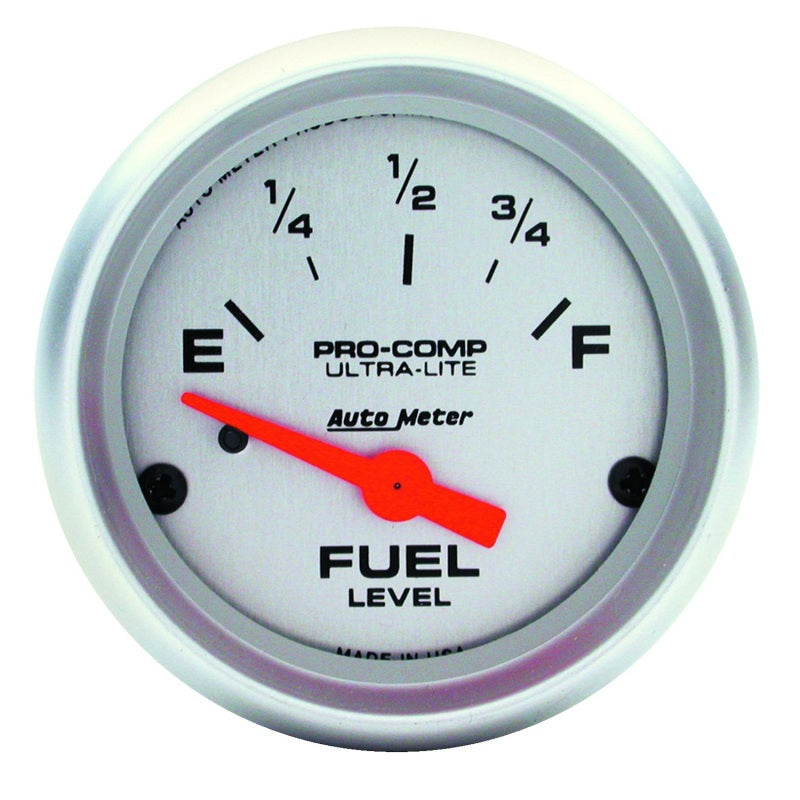 Autometer Ultra-Lite 2-1/16" 73-10Ω Air-Core Linear Full Short Sweep Electronic Fuel Level Gauge-4319