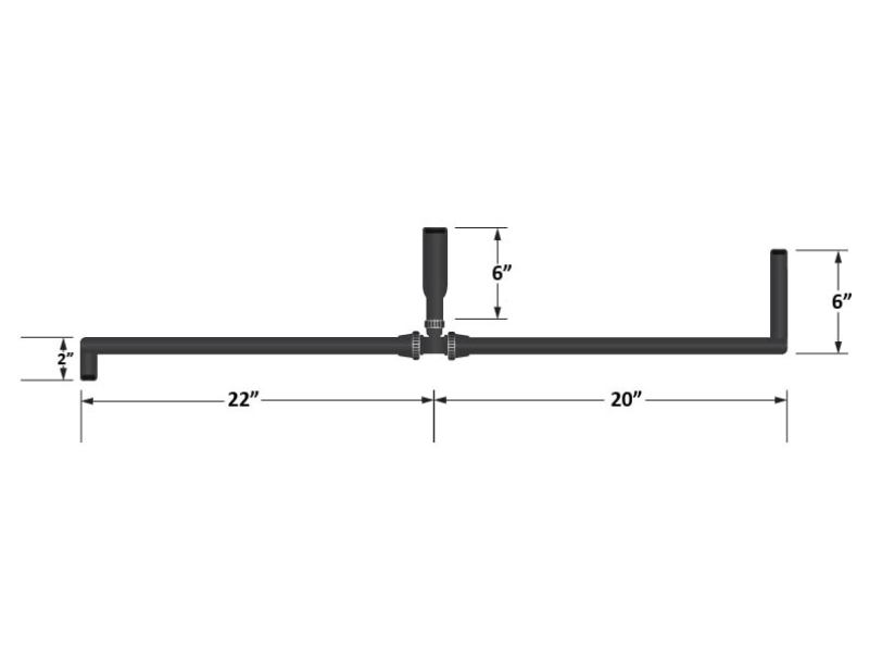 Fleece Performance Universal Pre-Formed 5/8in ID Hose w/ 90 Deg. Ends/1in ID T-Fitting