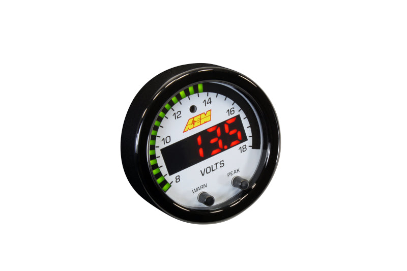 AEM X-Series 8-18V Voltage Gauge Kit - 30-0303