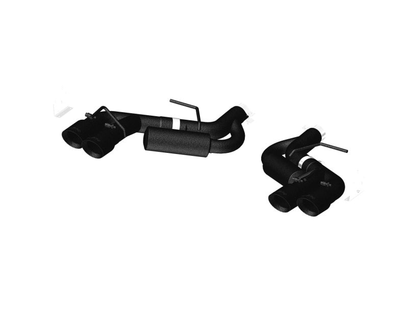 MBRP 3" Black Dual Axle Back w/ 4.5" Quad DW Tips For 16-24 Chevy Camaro SS & ZL1 6.2L 6spd S7036BLK