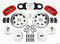 Wilwood Dynapro 6 Front Hub Kit 12.19in Drill Red 1965-1969 Mustang Disc & Drum Spindle