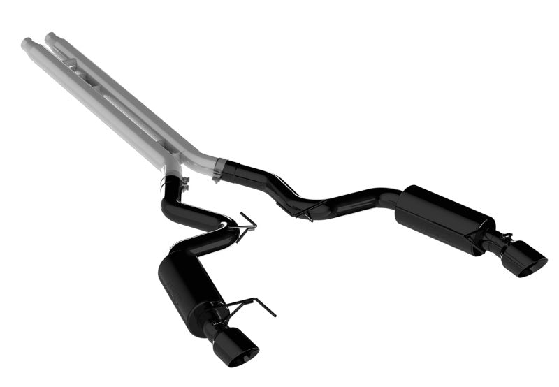 MBRP Exhaust, Dual Split Rear Exit for 15 Ford Mustang GT 5.0 Convertible S7239BLK