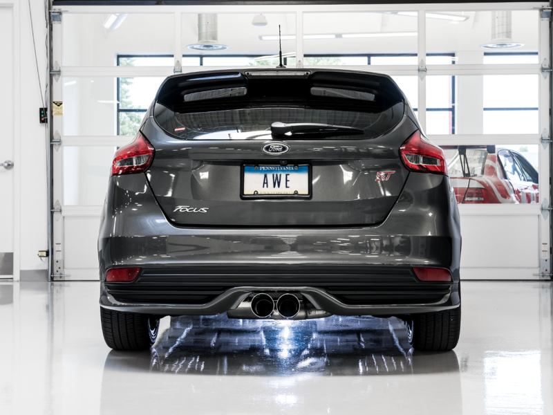 AWE Tuning Non-Resonated Touring Edition Cat-back Exhaust Chrome Silver Tips for Ford Focus ST 3015-32092