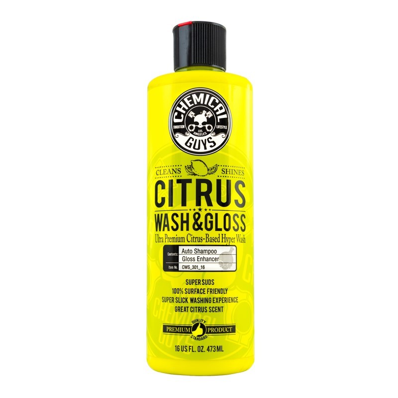 Chemical Guys Citrus Wash & Gloss Concentrated Car Wash - (Set of 6 x 16 Oz. Bottles) CWS_301_16