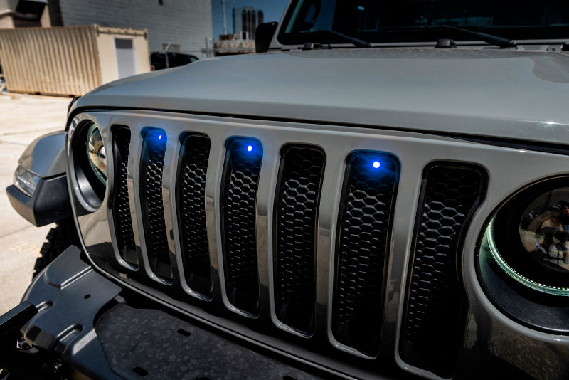 ORACLE Lighting Pre-Runner Style Blue LED Grille Kit for Jeep Wrangler JL 5870-002