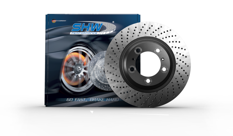 SHW 99-08 Porsche 911 Carrera w/o Ceramic Brakes Right Front Drilled MB Brake Rotor (99635140601)