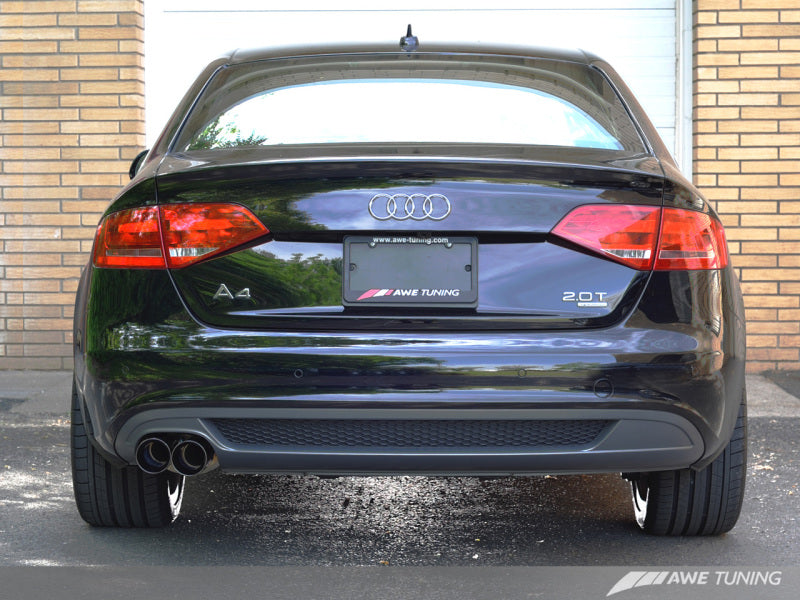 AWE Tuning Touring Edition Exhaust For Audi B8/B8.5 A4 2.0T-Single Side Diamond Black Tips 3015-23010