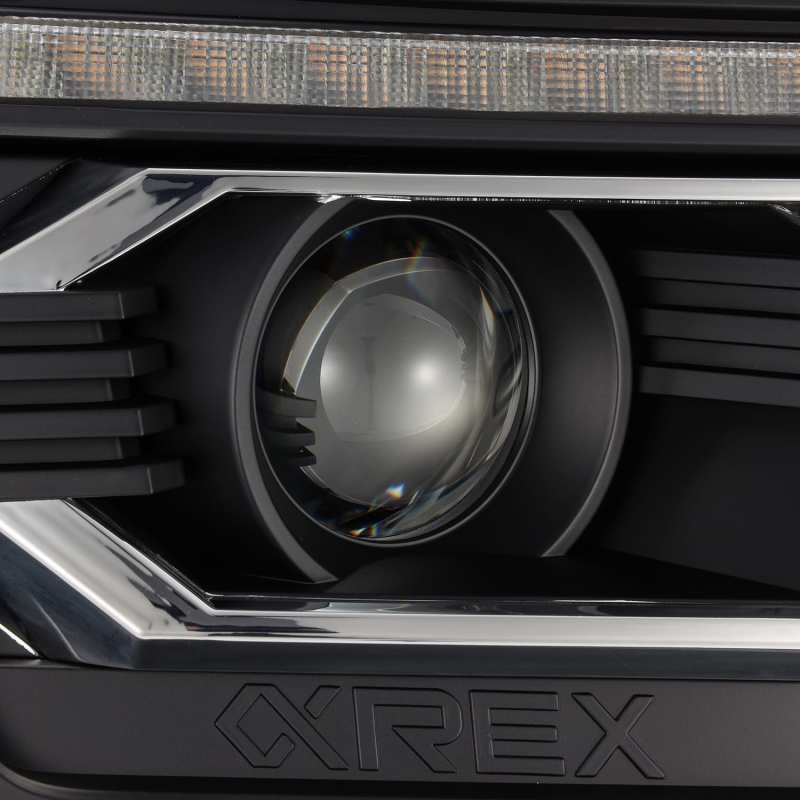 AlphaRex LUXX LED Projector Headlights Plank Style Black w/DRL for 12-15 Toyota Tacoma 880751